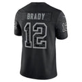 Cooneas NE.Patriots #12 Tom Brady Player Black Reflective Limited Stitched Jerseys