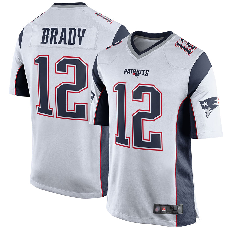 Cooneas NE.Patriots #12 Tom Brady Player White Home Game Stitched Jerseys