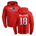 Cooneas NE.Patriots #18 Kyle Williams Player Red LOGO Pullover Hoodies Home Game Stitched Jerseys