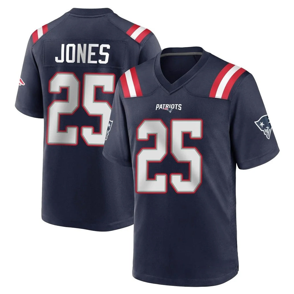 Cooneas NE.Patriots #25 Marcus Jones Player Navy Home Game Stitched Jerseys
