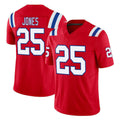 Cooneas NE.Patriots #25 Marcus Jones Player Red Limited Vapor F.U.S.E. Home Game Stitched Jerseys