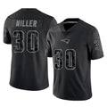 Cooneas NE.Patriots #30 Jam Miller Player Black Reflective LImited Home Game Stitched Jerseys