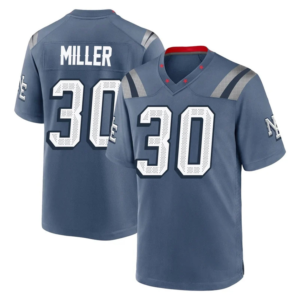 Cooneas NE.Patriots #30 Jam Miller Player Blue Rivalries Collection Home Game Stitched Jerseys