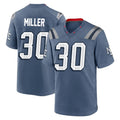 Cooneas NE.Patriots #30 Jam Miller Player Blue Rivalries Collection Home Game Stitched Jerseys