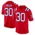 Cooneas NE.Patriots #30 Jam Miller Player Red Home Game Stitched Jerseys