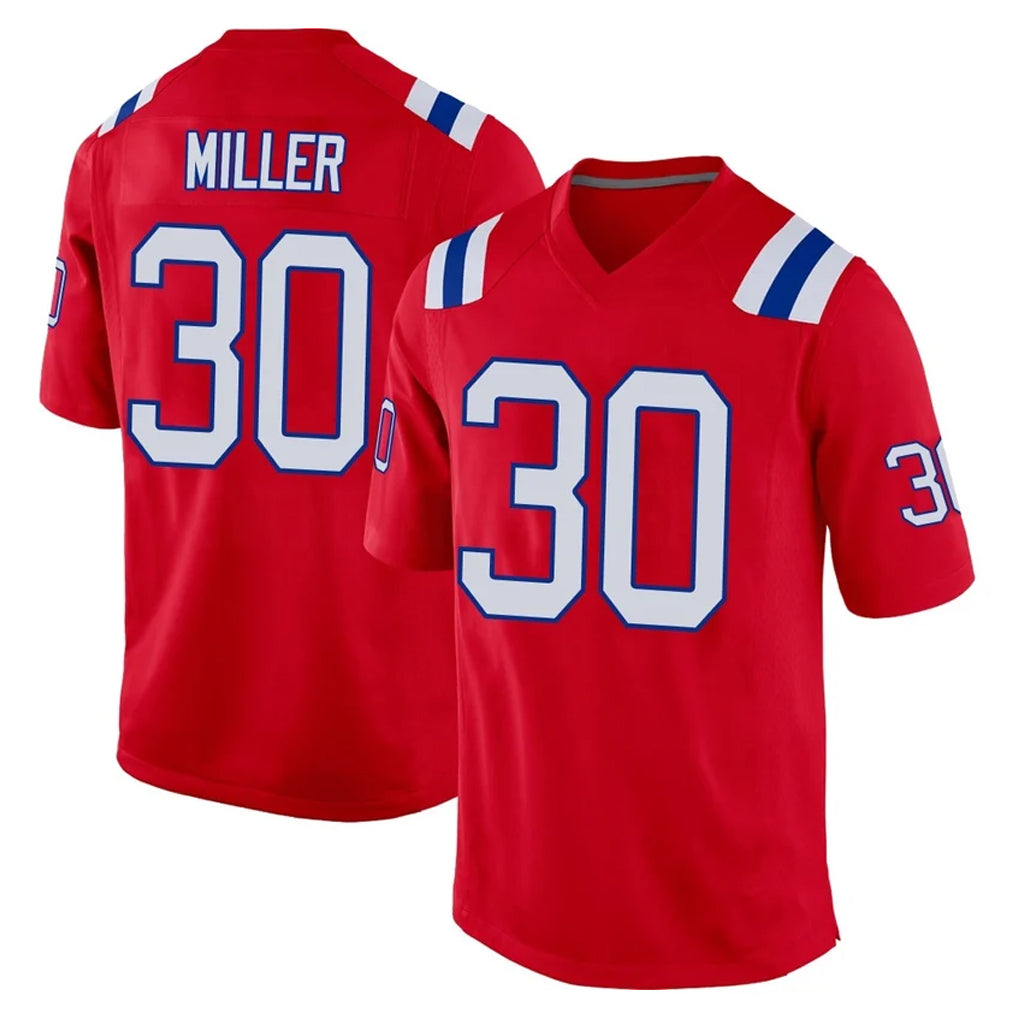 Cooneas NE.Patriots #30 Jam Miller Player Red Home Game Stitched Jerseys