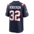 Cooneas NE.Patriots #32 TreVeyon Henderson Player Navy Home Game Stitched Jerseys