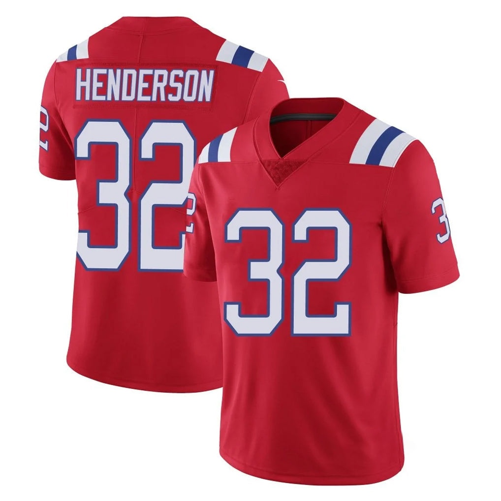 Cooneas NE.Patriots #32 TreVeyon Henderson Player Red Vapor Untouchable Home Game Stitched Jerseys