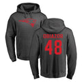 Cooneas NE.Patriots #48 Namdi Obiazor Player Gray Pullover Hoodies Home Game Stitched Jerseys