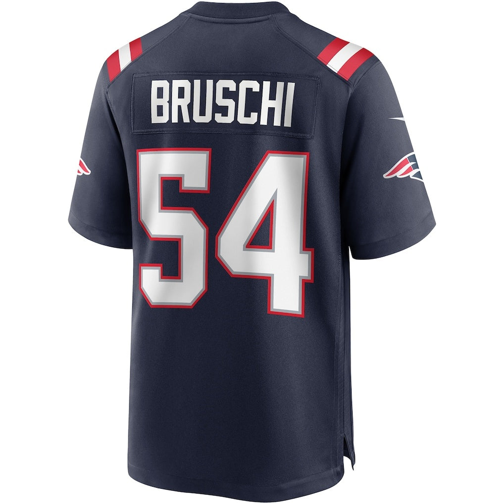Cooneas NE.Patriots #54 Tedy Bruschi Navy Game Retired Player Stitched Jerseys
