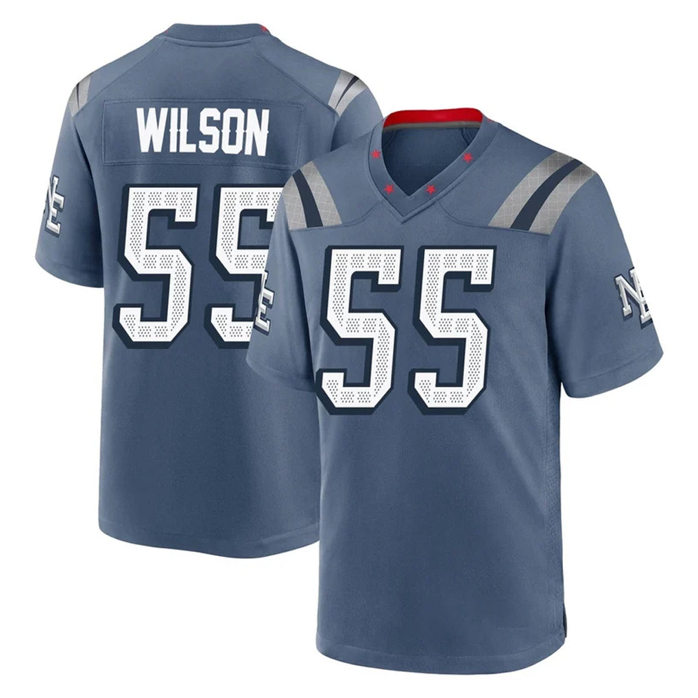 Cooneas NE.Patriots #55 Jared Wilson Player Blue Rivalries Collection Home Game Stitched Jerseys