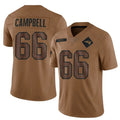 Cooneas NE.Patriots #66 Will Campbell Player Salute To Service Limited Brown Stitched Jerseys