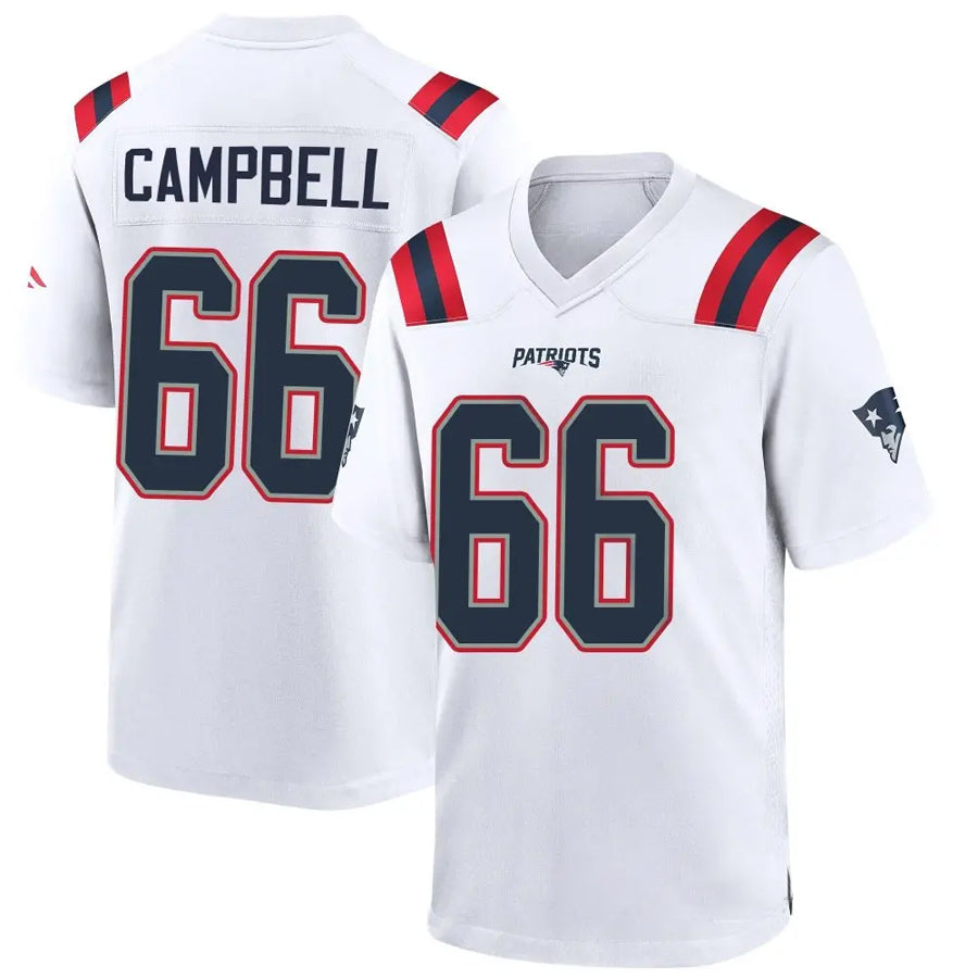Cooneas NE.Patriots #66 Will Campbell Player White Home Game Stitched Jerseys