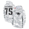 Cooneas NE.Patriots #75 Alijah Vera-Tucker Player Arctic Camo Salute to Service Pullover Hoodies Limited Game Stitched Jerseys