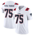 Cooneas NE.Patriots #75 Alijah Vera-Tucker Player White Vapor Untouchable Home Game Stitched Jerseys