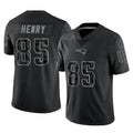 Cooneas NE.Patriots #85 Hunter Henry Player Black Reflective LImited Home Game Stitched Jerseys