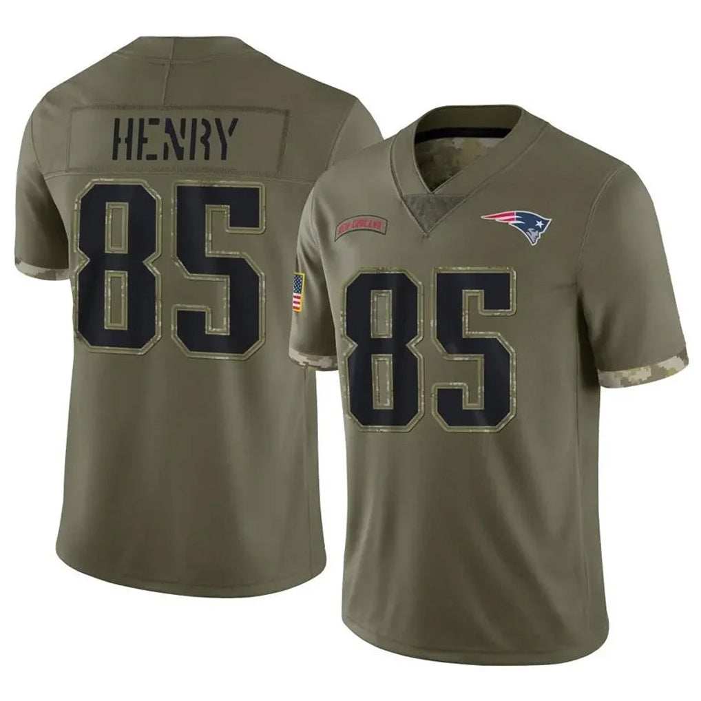 Cooneas NE.Patriots #85 Hunter Henry Player Olive Salute To Service Limited Stitched Jerseys