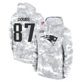 Cooneas NE.Patriots #87 Romeo Doubs Player Arctic Camo Salute to Service Pullover Hoodies Limited Game Stitched Jerseys