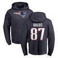 Cooneas NE.Patriots #87 Romeo Doubs Player Navy LOGO Pullover Hoodies Home Game Stitched Jerseys