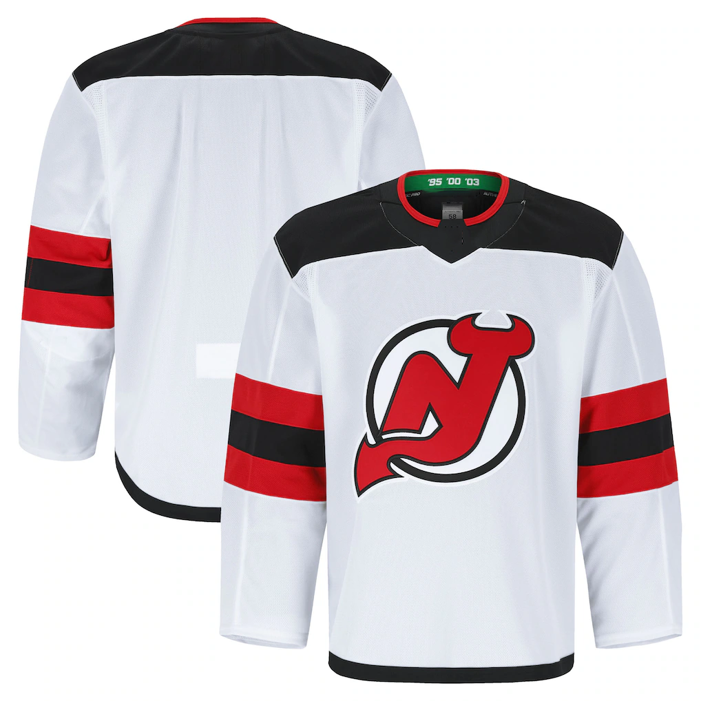 Cooneas N.Jersey Devils White Away Authentic Pro Jerseys