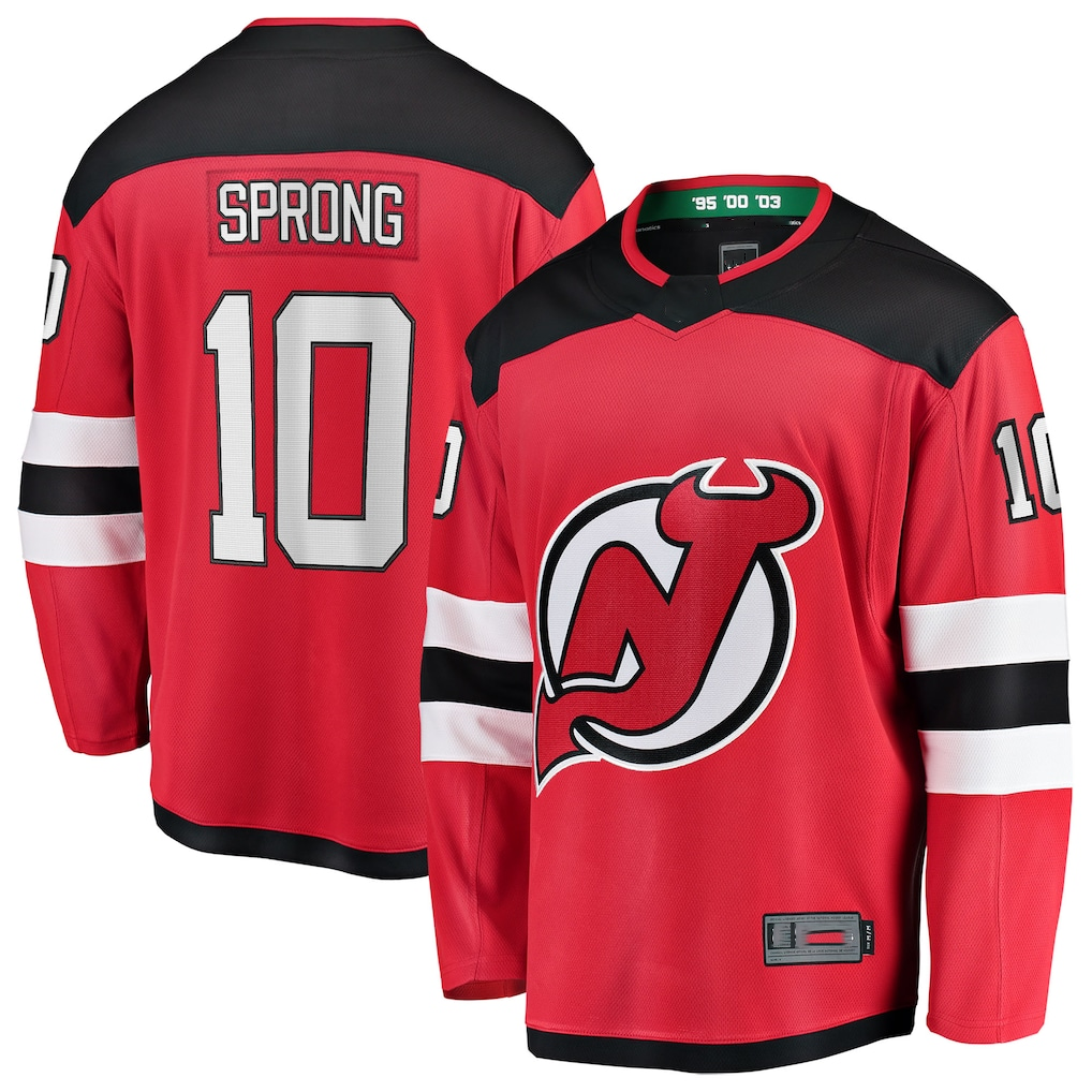 Cooneas N.Jersey Devils #10 Daniel Sprong Red Home Breakaway Jerseys