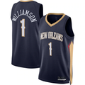 Cooneas NO.Pelicans #1 Zion Williamson Navy Swingman Stitched Jerseys- Icon Edition