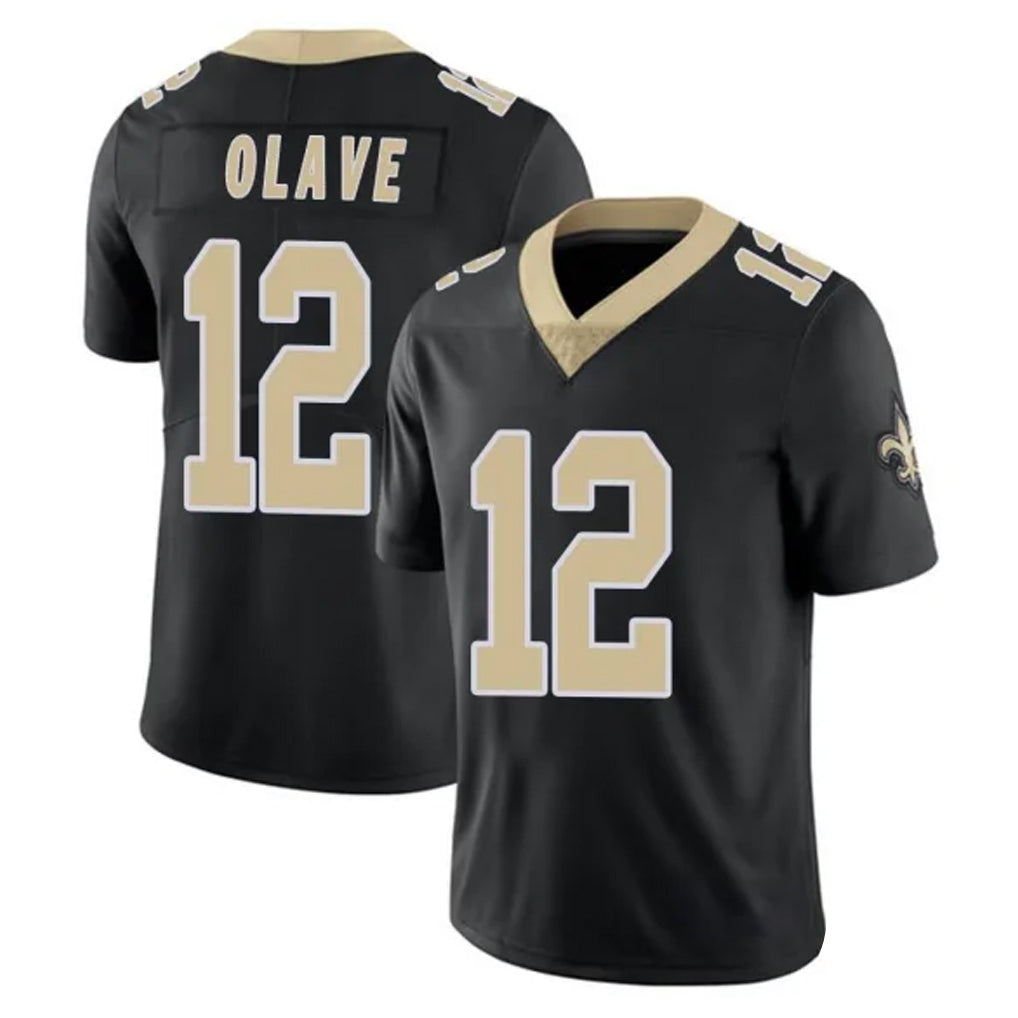 Cooneas NO.Saints #12 Chris Olave Player Black Limited Vapor Untouchable Home Game Stitched Jerseys
