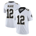 Cooneas NO.Saints #12 Chris Olave Player White Limited Vapor Untouchable Home Game Stitched Jerseys
