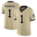 Cooneas NO.Saints #1 Kool-Aid McKinstry Player Gold Limited Vapor F.U.S.E. Home Game Stitched Jerseys