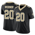 Cooneas NO.Saints #20 Pete Werner Player Black Limited Vapor F.U.S.E. Home Game Stitched Jerseys