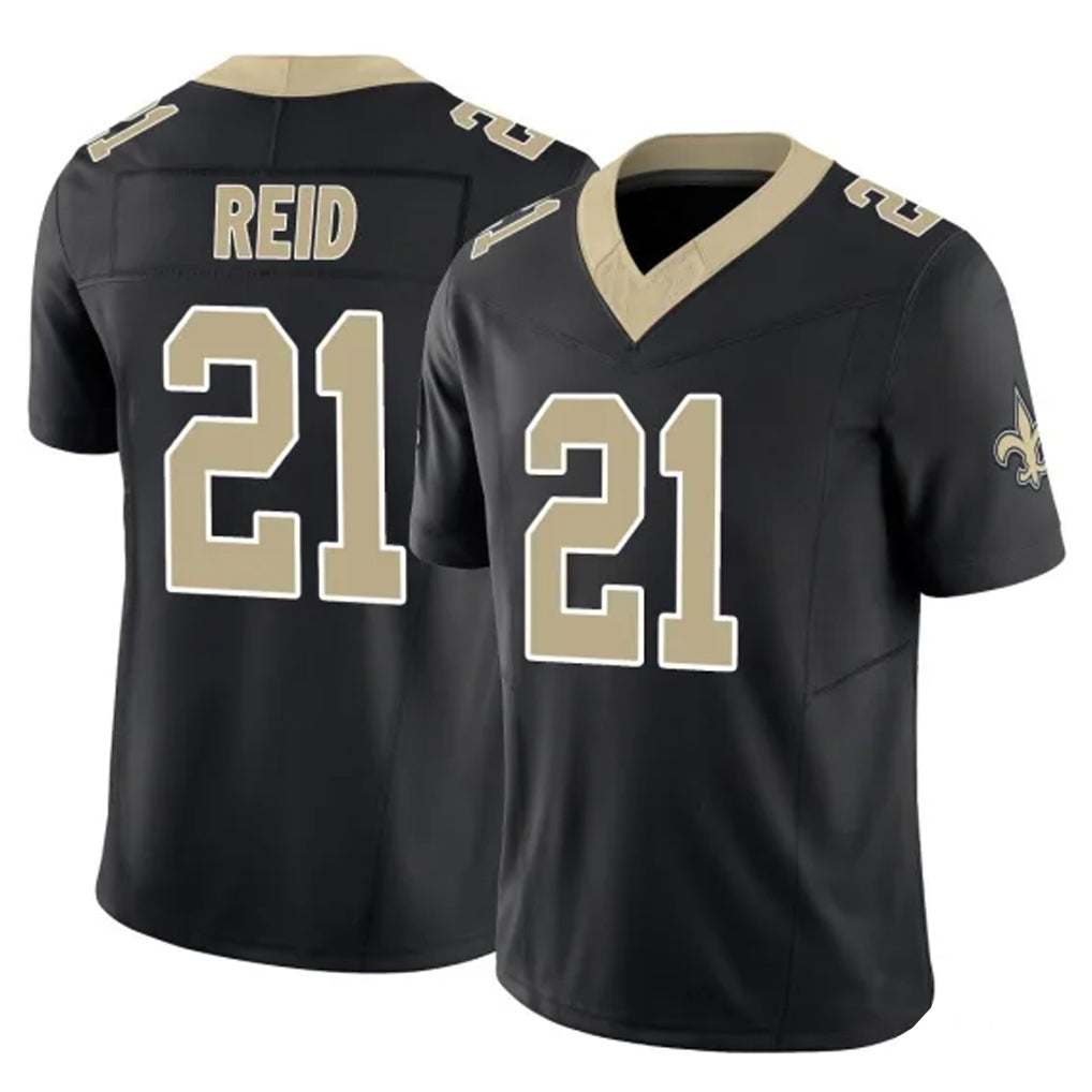 Cooneas NO.Saints #21 Justin Reid Player Black Limited Vapor F.U.S.E. Home Game Stitched Jerseys