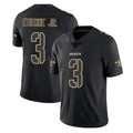 Cooneas NO.Saints #3 Travis Etienne Jr. Player Black Impact Limited Home Game Stitched Jerseys