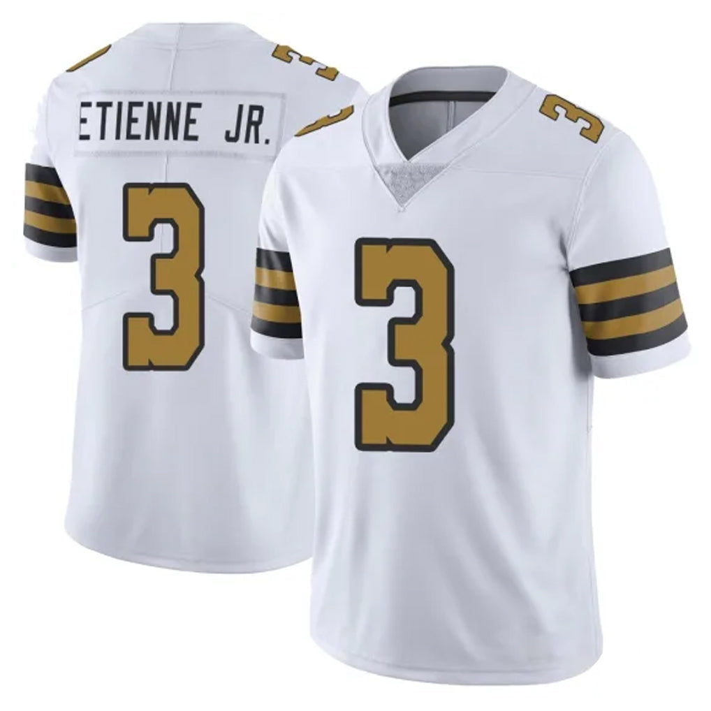 Cooneas NO.Saints #3 Travis Etienne Jr. Player White Limited Color Rush Home Game Stitched Jerseys