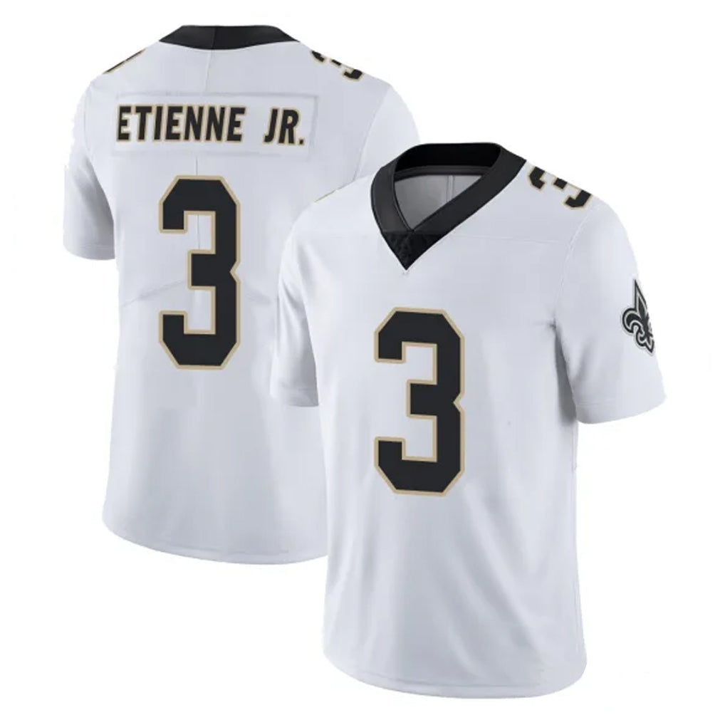 Cooneas NO.Saints #3 Travis Etienne Jr. Player White Limited Vapor Untouchable Home Game Stitched Jerseys