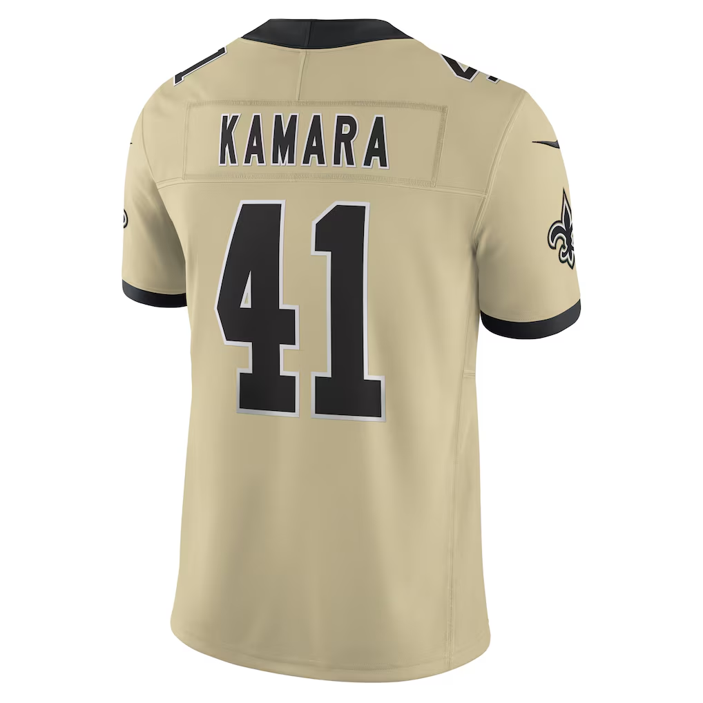 Cooneas NO.Saints #41 Alvin Kamara Gold Alternate Gameday Golds Alternate Vapor F.U.S.E. Limited Stitched Jerseys