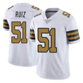 Cooneas NO.Saints #51 Cesar Ruiz Player White Limited Color Rush Home Game Stitched Jerseys