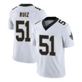 Cooneas NO.Saints #51 Cesar Ruiz Player White Limited Vapor Untouchable Home Game Stitched Jerseys