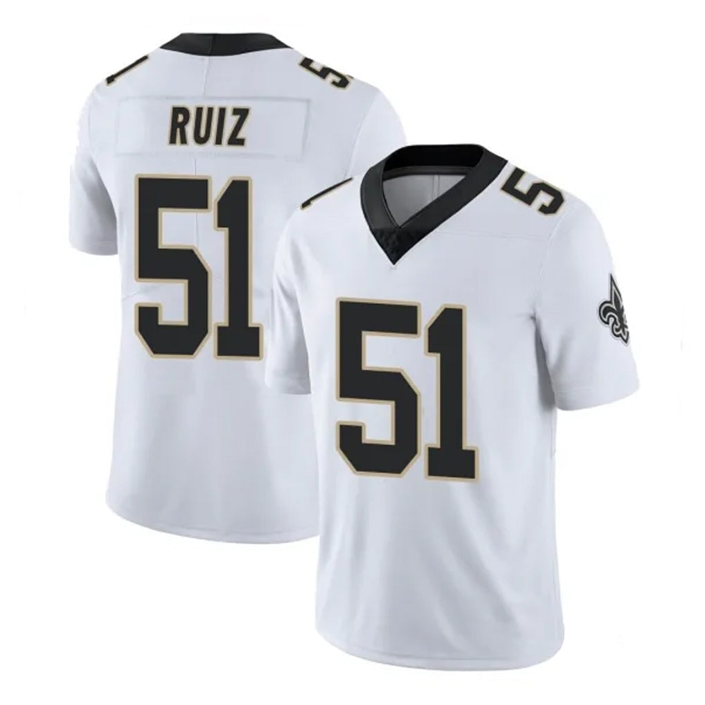 Cooneas NO.Saints #51 Cesar Ruiz Player White Limited Vapor Untouchable Home Game Stitched Jerseys