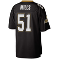 Cooneas NO.Saints  #51 Sam Mills Mitchell & Ness Black Legacy Replica Stitched Puhic Jersey