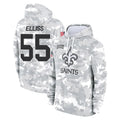 Cooneas NO.Saints #55 Kaden Elliss Player Arctic Camo Salute to Service Pullover Hoodies Limited Game Stitched Jerseys