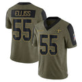Cooneas NO.Saints #55 Kaden Elliss Player Olive Salute To Service Limited Game Stitched Jerseys