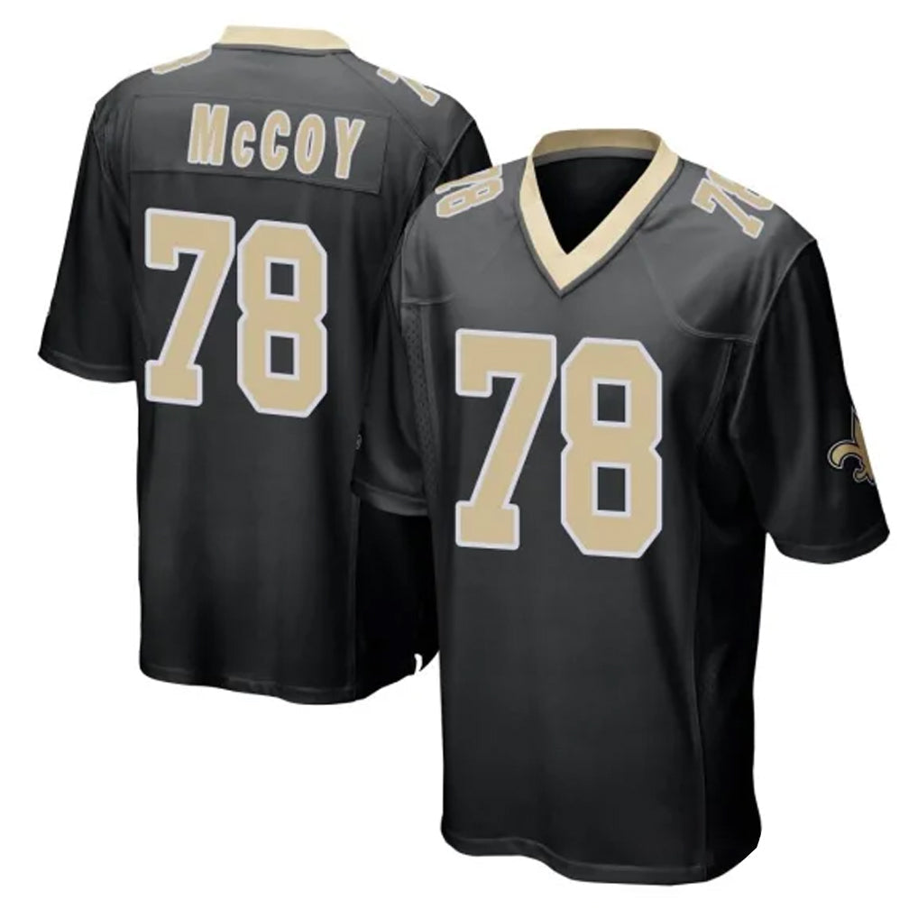 Cooneas NO.Saints #78 Erik McCoy Player Black Home Game Stitched Jerseys