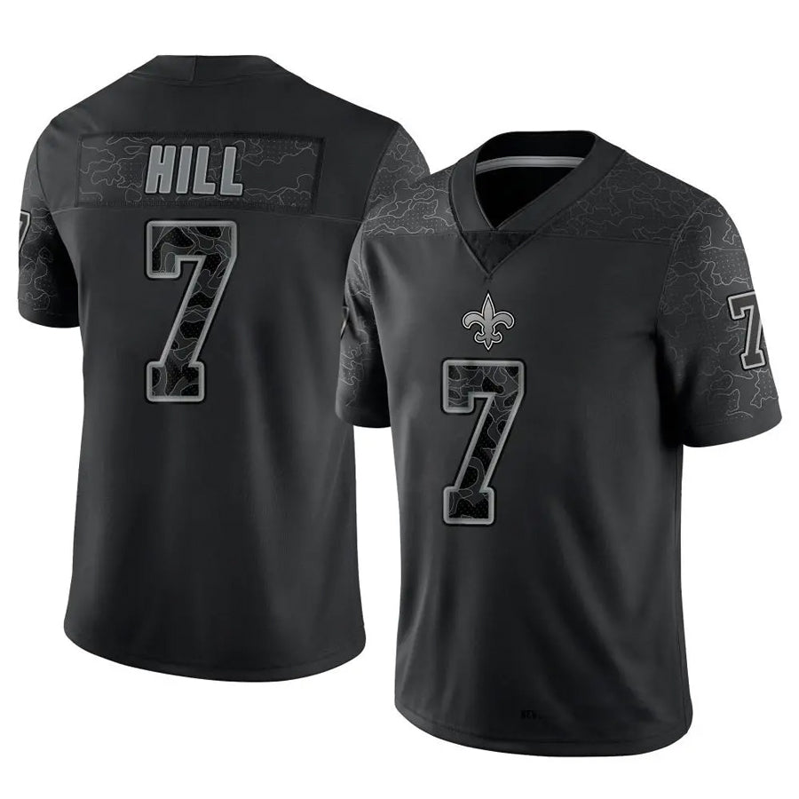 Cooneas NO.Saints #7 Taysom Hill Player Black RFLCTV Limited Stitched Jerseys