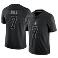 Cooneas NO.Saints #7 Taysom Hill Player Black RFLCTV Limited Stitched Jerseys