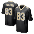 Cooneas NO.Saints #83 Juwan Johnson Player Black Home Game Stitched Jerseys