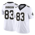 Cooneas NO.Saints #83 Juwan Johnson Player White Limited Vapor F.U.S.E. Home Game Stitched Jerseys