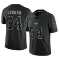 Cooneas NO.Saints #94 Cameron Jordan Player Black RFLCTV Limited Stitched Jerseys
