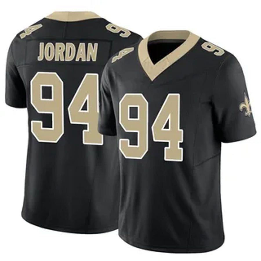 Cooneas NO.Saints #94 Cameron Jordan Player Black Vapor F.U.S.E. Limited Stitched Jerseys