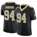 Cooneas NO.Saints #94 Cameron Jordan Player Black Vapor F.U.S.E. Limited Stitched Jerseys