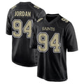 Cooneas NO.Saints #94 Cameron Jordan Player Carbon Black Fashion Game Stitched Jerseys
